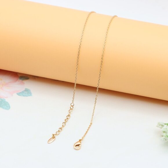 Rose Gold Plated Lock Pendant Necklace with Crystal Detail, XPNL0312 - Picture 12 of 13